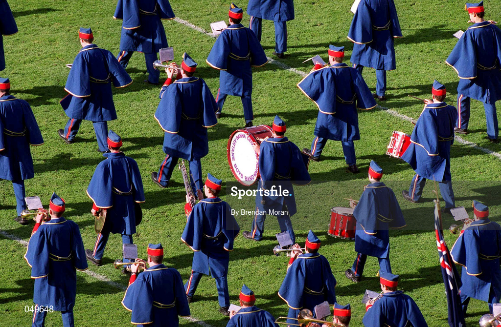 7 October 2000; The Artane Boys Band during the Bank of Ireland All-Ireland Senior Football Championship Final Replay match between Kerry and Galway at Croke Park in Dublin. Photo by Brendan Moran/Sportsfile