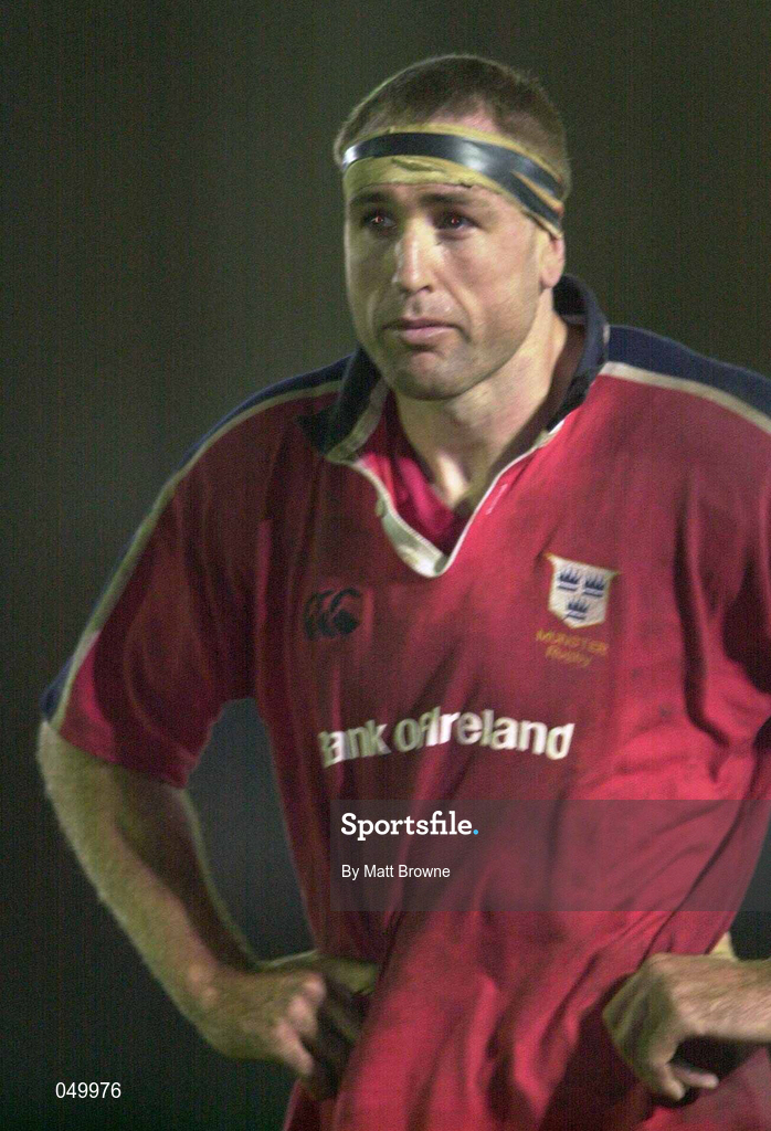 28 October 2000; John Langford of Munster following his side's defeat during the Heineken European Cup Pool 4 Round 4 match between Bath and Munster at the Recreation Ground in Bath, England. Photo by Matt Browne/Sportsfile