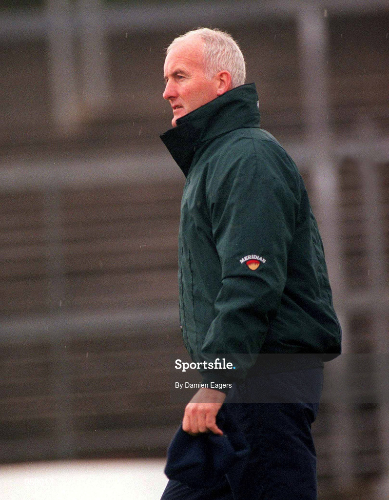 29 October 2000; Roscommon manager John Tobin during the Church & General National Football League Division 1A match between Roscommon and Galway at Dr Hyde Park in Roscommon. Photo by Damien Eagers/Sportsfile