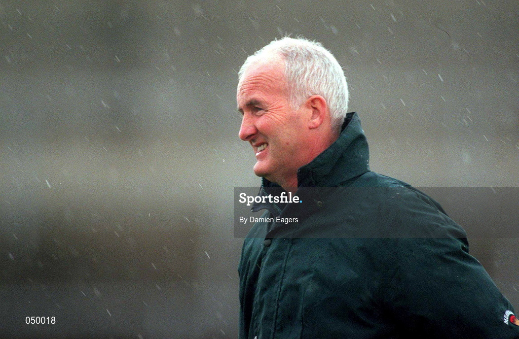 29 October 2000; Roscommon manager John Tobin during the Church & General National Football League Division 1A match between Roscommon and Galway at Dr Hyde Park in Roscommon. Photo by Damien Eagers/Sportsfile