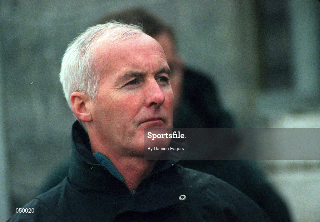 29 October 2000; Roscommon manager John Tobin during the Church & General National Football League Division 1A match between Roscommon and Galway at Dr Hyde Park in Roscommon. Photo by Damien Eagers/Sportsfile