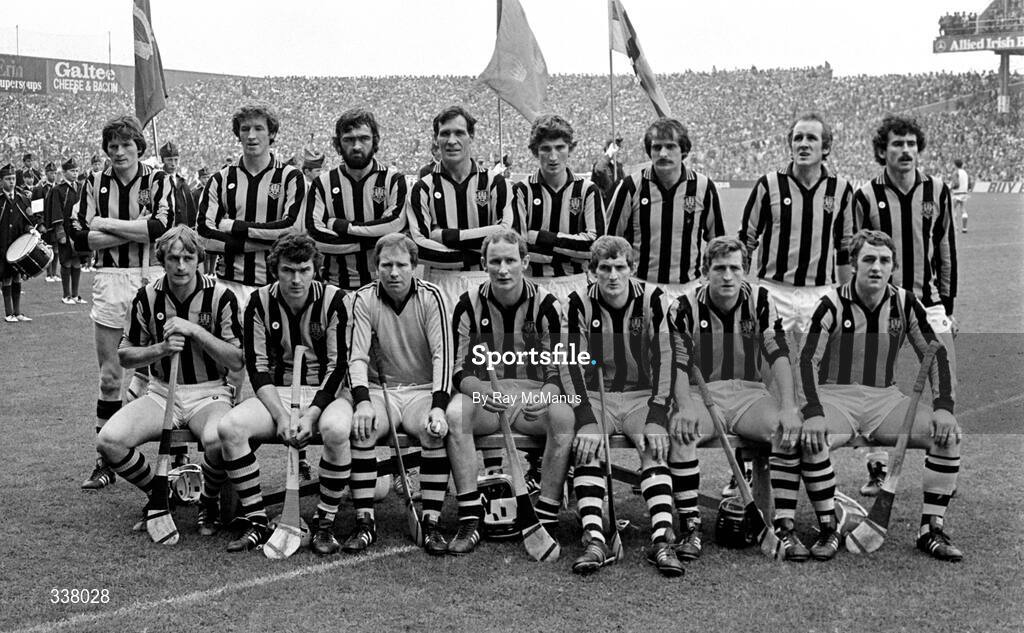 5 September 1982; Kilkenny team, back, from left, Richie Power, Christy Heffernan, Dick OHara, Frank Cummins, Liam Fennelly, Billy Fitzpatrick, Paddy Prendergast and John Henderson, with, front, Joe Hennessy, Ger Henderson, Noel Skehan, Brian Cody, Ger Fennelly, Kieran Brennan and Nickey Brennan before the All-Ireland Senior Hurling Championship Final match between Cork and Kilkenny at Croke Park in Dublin. Photo by Ray McManus/Sportsfile