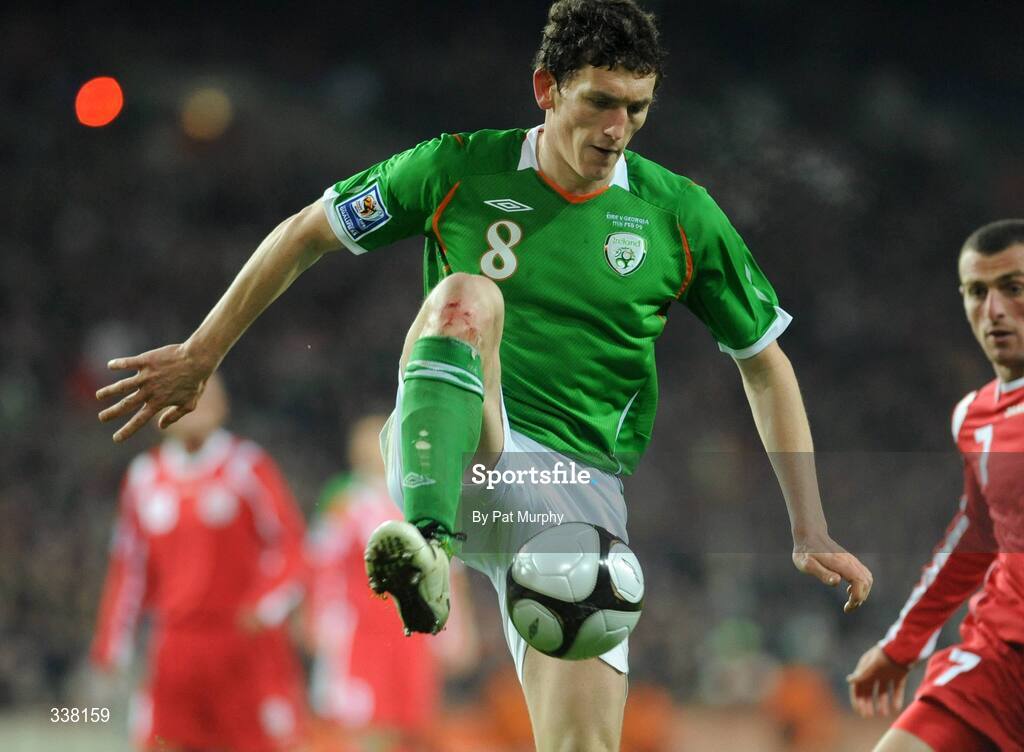 11 February 2009; Keith Andrews, Republic of Ireland. 2010 FIFA World Cup Qualifier, Republic of Ireland v Georgia. Croke Park, Dublin. Picture credit: Pat Murphy / SPORTSFILE