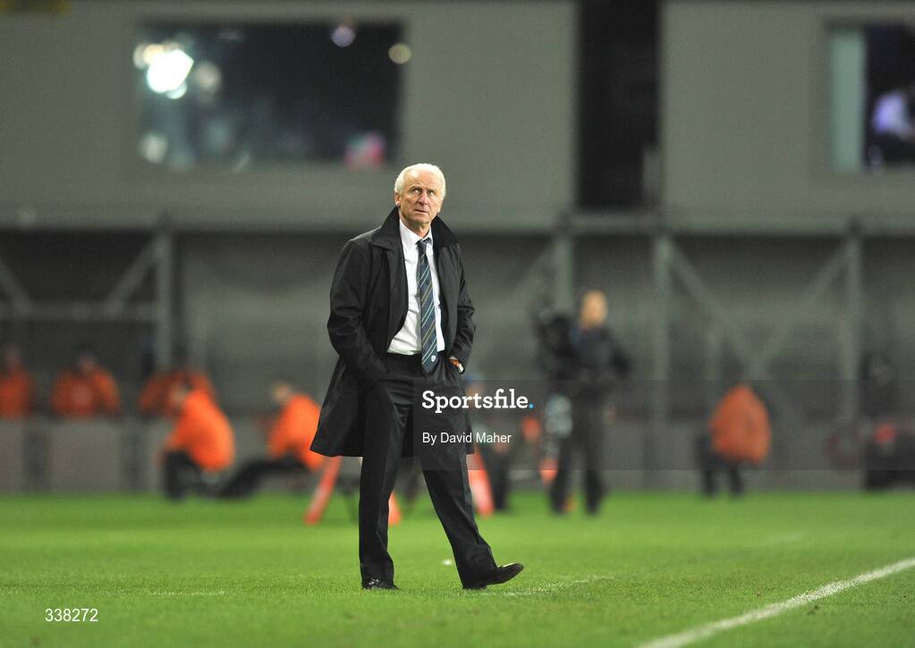 11 February 2009; Giovanni Trapattoni, Republic of Ireland manager during the game. 2010 FIFA World Cup Qualifier, Republic of Ireland v Georgia. Croke Park, Dublin. Picture credit: David Maher / SPORTSFILE