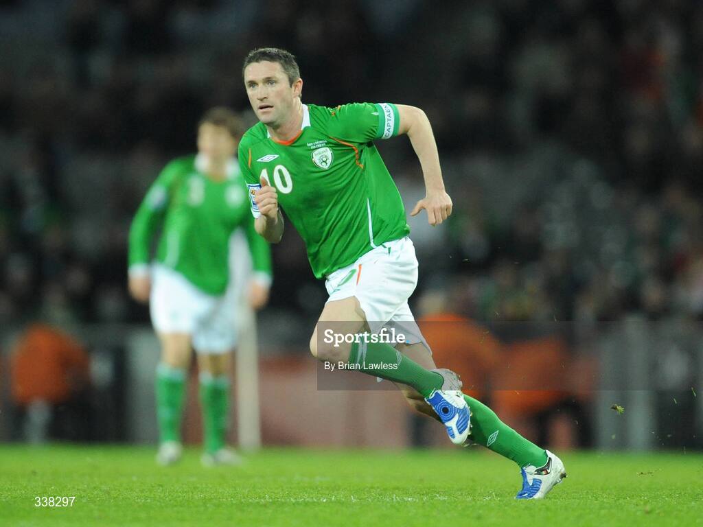 11 February 2009; Republic of Ireland's Robbie Keane. 2010 FIFA World Cup Qualifier, Republic of Ireland v Georgia, Croke Park, Dublin. Picture credit: Brian Lawless / SPORTSFILE