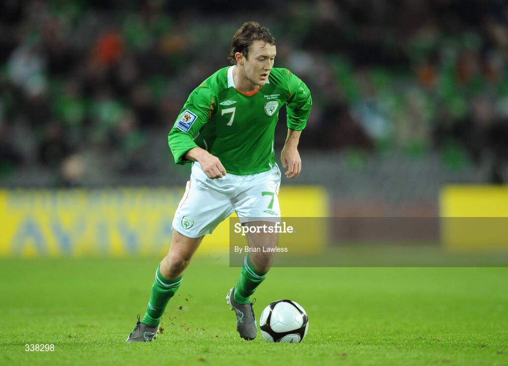 11 February 2009; Republic of Ireland's Aiden McGeady. 2010 FIFA World Cup Qualifier, Republic of Ireland v Georgia, Croke Park, Dublin. Picture credit: Brian Lawless / SPORTSFILE