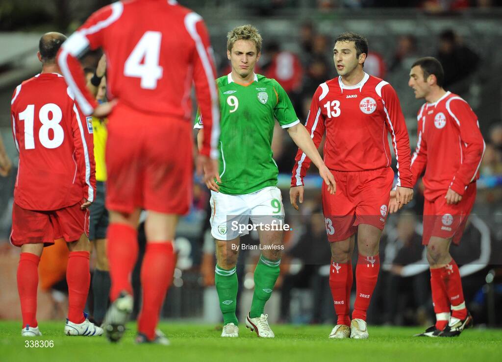 11 February 2009; Republic of Ireland's Kevin Doyle during the match against Georgia. 2010 FIFA World Cup Qualifier, Republic of Ireland v Georgia, Croke Park, Dublin. Picture credit: Brian Lawless / SPORTSFILE