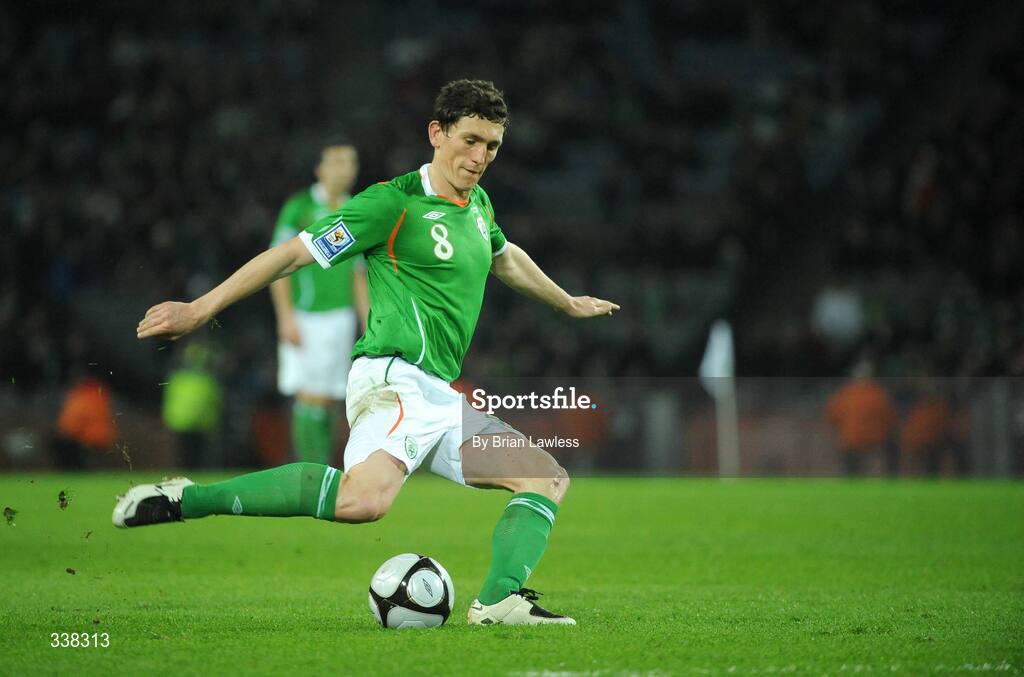 11 February 2009; Republic of Ireland's Keith Andrews. 2010 FIFA World Cup Qualifier, Republic of Ireland v Georgia, Croke Park, Dublin. Picture credit: Brian Lawless / SPORTSFILE