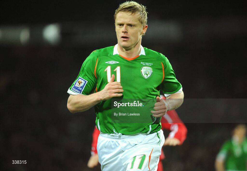11 February 2009; Republic of Ireland's Damien Duff. 2010 FIFA World Cup Qualifier, Republic of Ireland v Georgia, Croke Park, Dublin. Picture credit: Brian Lawless / SPORTSFILE