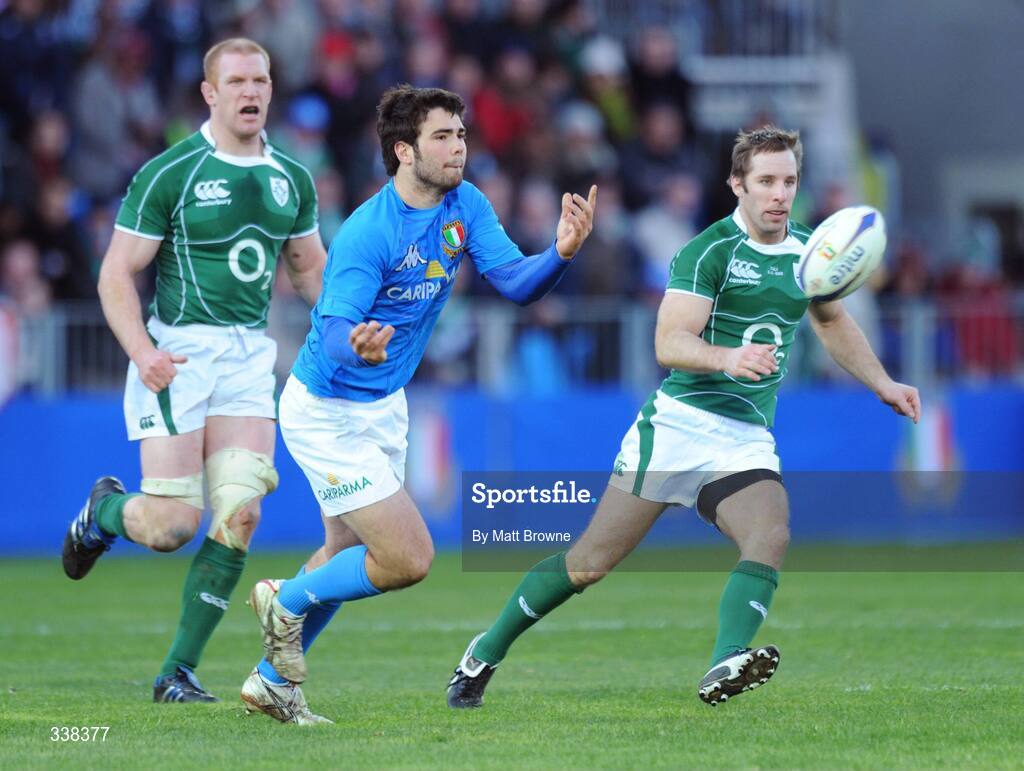 15 February 2009; Luke McLean, Italy. RBS Six Nations Championship, Italy v Ireland, Stadio Flaminio, Rome, Italy. Picture credit: Matt Browne / SPORTSFILE