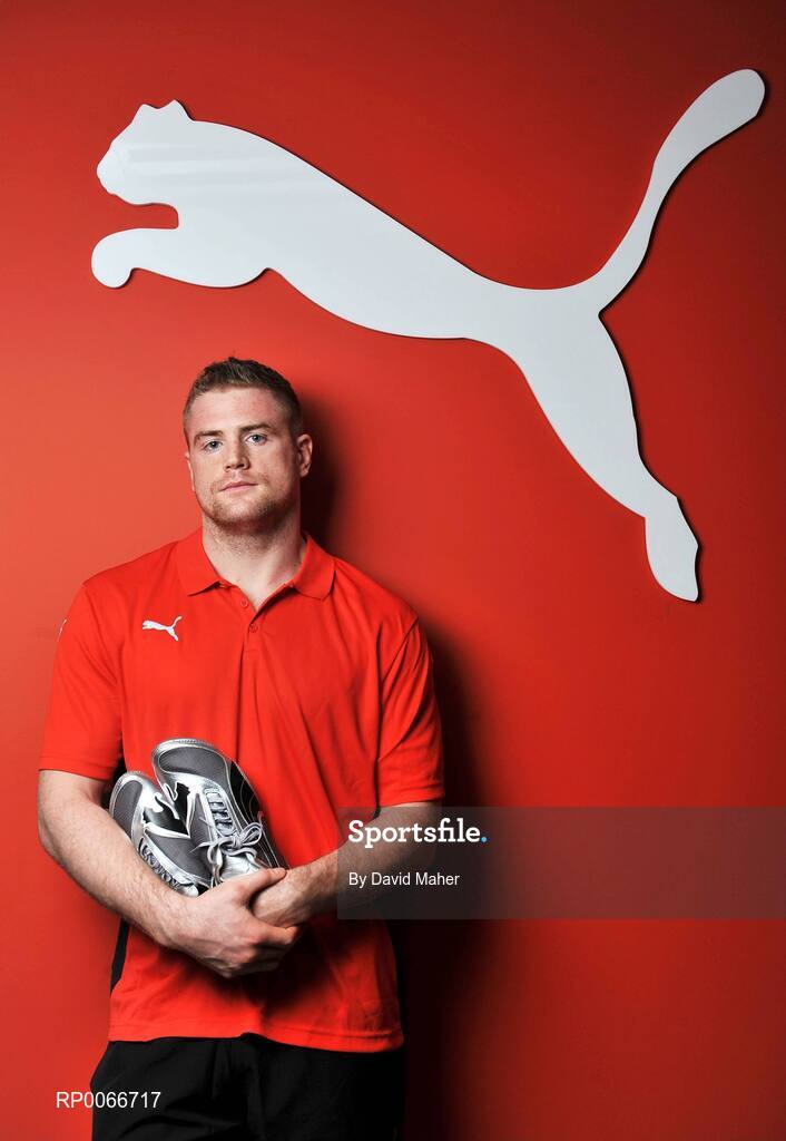 17 February 2009; The world's fastest growing sport-lifestyle brand, PUMA, today unveiled its extended stable of Irish Rugby players for the 2009 season. Present at the announcement included Jamie Heaslip, pictured, Luke Fitzgerald, and Tommy Bowe. The players were at PUMA's new Irish headquarters in Dublin to highlight the range of PUMA boots and apparel that has been designed for the rugby market. Puma Showrooms,  Blanchardstown, Dublin. Picture credit: David Maher / SPORTSFILE