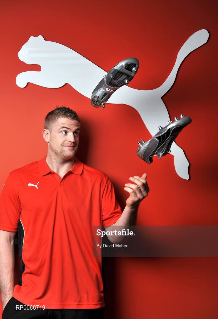 17 February 2009; The world's fastest growing sport-lifestyle brand, PUMA, today unveiled its extended stable of Irish Rugby players for the 2009 season. Present at the announcement included Jamie Heaslip, pictured, Luke Fitzgerald, and Tommy Bowe. The players were at PUMA's new Irish headquarters in Dublin to highlight the range of PUMA boots and apparel that has been designed for the rugby market. Puma Showrooms,  Blanchardstown, Dublin. Picture credit: David Maher / SPORTSFILE