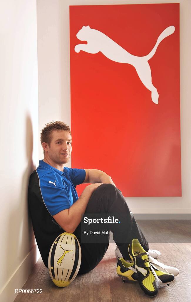 17 February 2009; The world's fastest growing sport-lifestyle brand, PUMA, today unveiled its extended stable of Irish Rugby players for the 2009 season. Present at the announcement included Luke Fitzgerald, pictured, Jamie Heaslip, and Tommy Bowe. The players were at PUMA's new Irish headquarters in Dublin to highlight the range of PUMA boots and apparel that has been designed for the rugby market. Puma Showrooms,  Blanchardstown, Dublin. Picture credit: David Maher / SPORTSFILE
