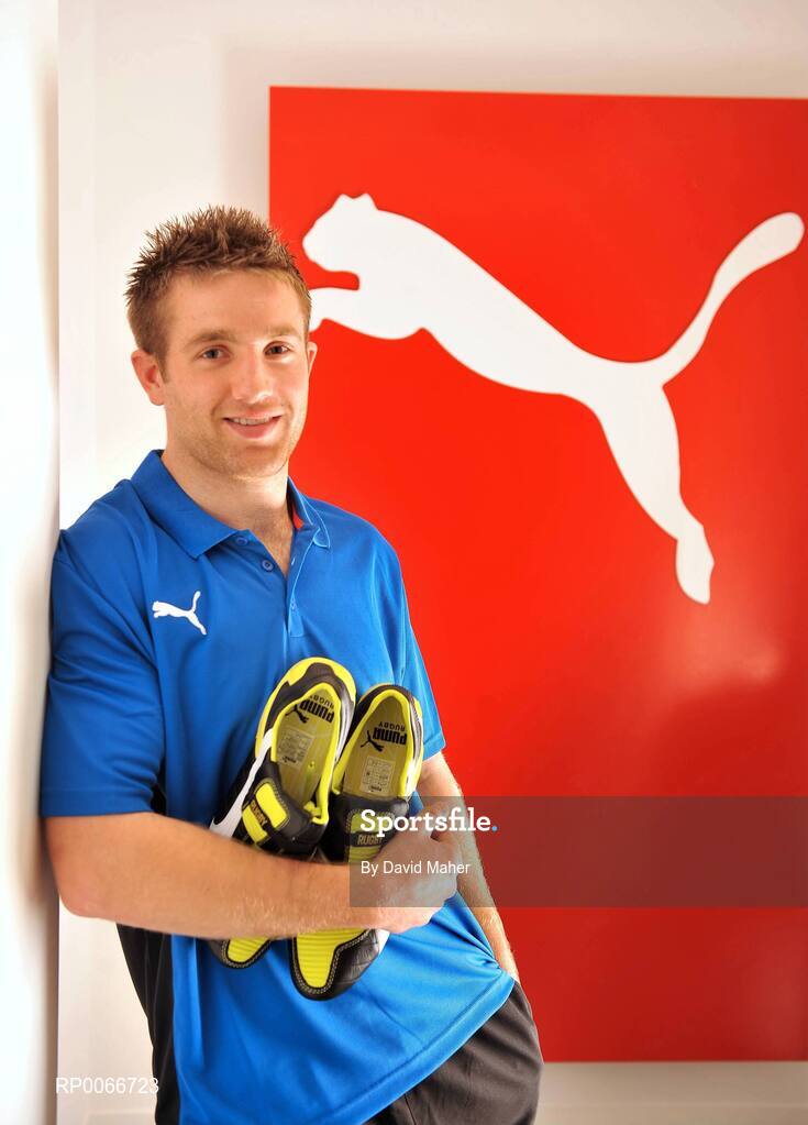 17 February 2009; The world's fastest growing sport-lifestyle brand, PUMA, today unveiled its extended stable of Irish Rugby players for the 2009 season. Present at the announcement included Luke Fitzgerald, pictured, Jamie Heaslip, and Tommy Bowe. The players were at PUMA's new Irish headquarters in Dublin to highlight the range of PUMA boots and apparel that has been designed for the rugby market. Puma Showrooms,  Blanchardstown, Dublin. Picture credit: David Maher / SPORTSFILE