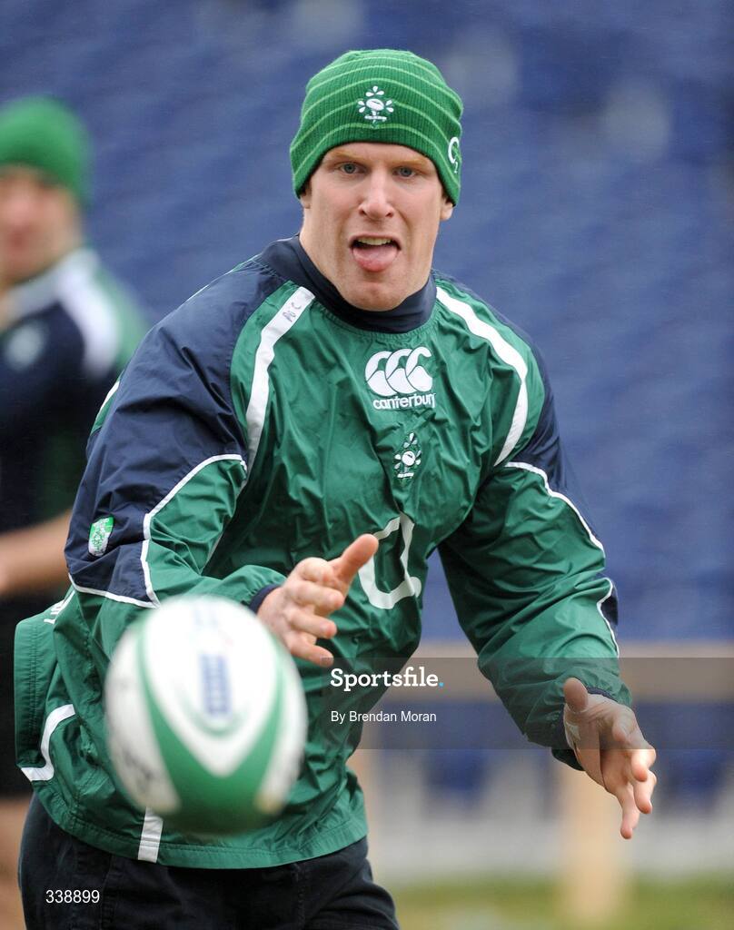 23 February 2009; Lock Paul O'Connell in action during Ireland rugby squad training ahead of their RBS Six Nations match against England next weekend. Ireland Rugby Squad Training, RDS, Dublin. Picture credit: Brendan Moran / SPORTSFILE