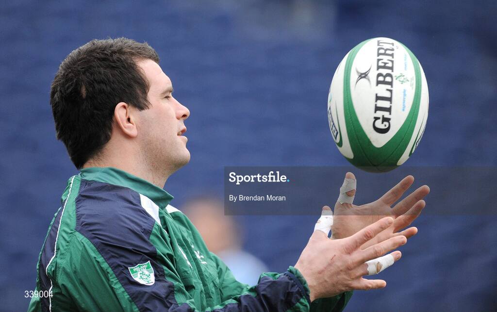 24 February 2009; Shane Jennings in action during Ireland rugby squad training ahead of their RBS Six Nations game against England on Saturday. RDS, Dublin. Picture credit: Brendan Moran / SPORTSFILE