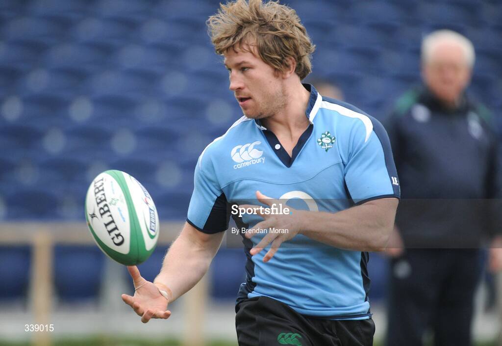 24 February 2009; Hooker Jerry Flannery in action during Ireland rugby squad training ahead of their RBS Six Nations game against England on Saturday. RDS, Dublin. Picture credit: Brendan Moran / SPORTSFILE