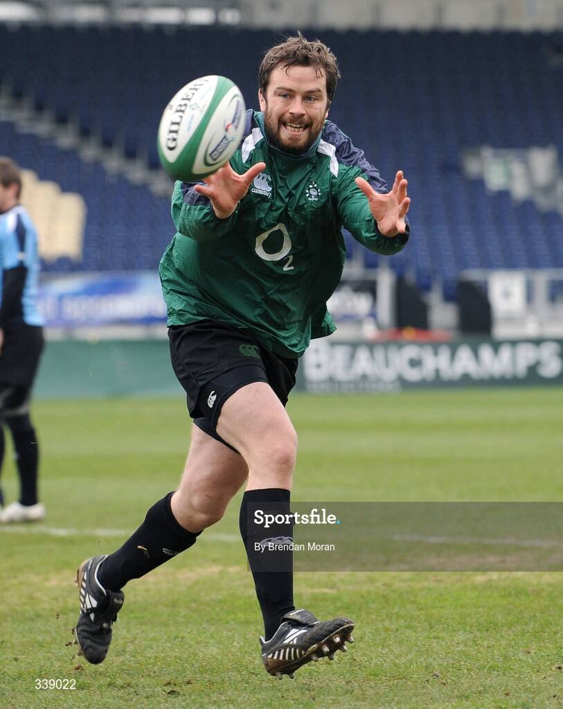 24 February 2009; Prop Marcus Horan in action during Ireland rugby squad training ahead of their RBS Six Nations game against England on Saturday. RDS, Dublin. Picture credit: Brendan Moran / SPORTSFILE