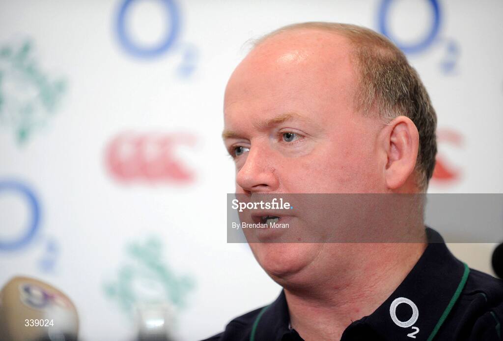 24 February 2009; Head coach Declan Kidney speaking during an Ireland rugby press conference ahead of their RBS Six Nations match against England on Saturday. Fitzpatrick's Castle Hotel, Killiney, Co. Dublin. Picture credit: Brendan Moran / SPORTSFILE