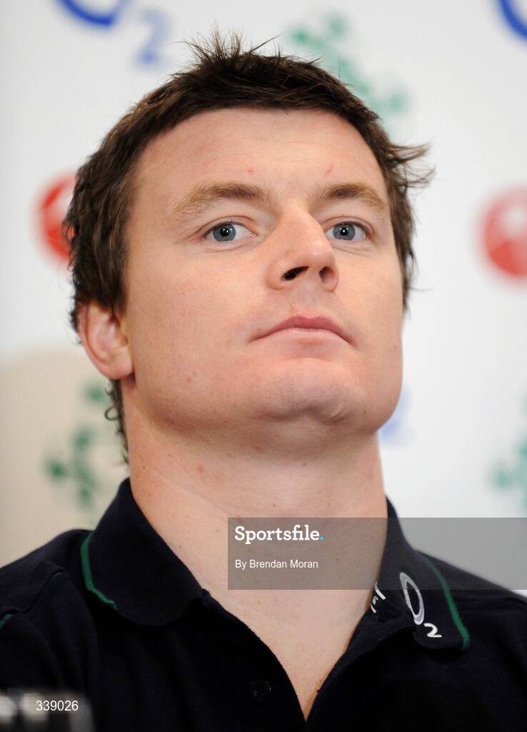 24 February 2009; Captain Brian O'Driscoll during an Ireland rugby press conference ahead of their RBS Six Nations match against England on Saturday. Fitzpatrick's Castle Hotel, Killiney, Co. Dublin. Picture credit: Brendan Moran / SPORTSFILE