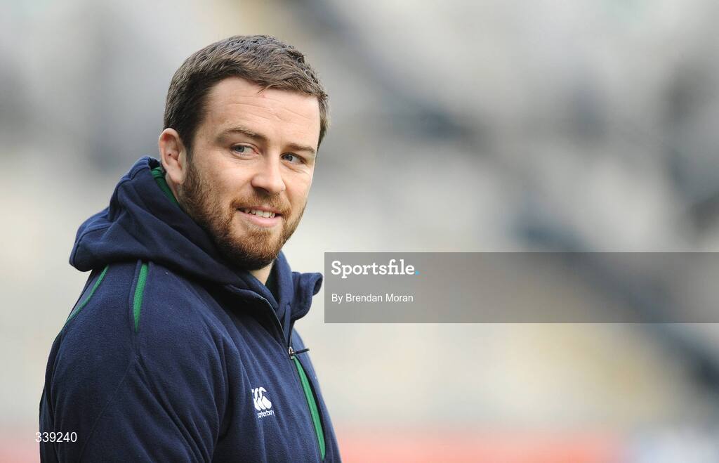27 February 2009; Prop Marcus Horan during the Ireland squad Captain's Run ahead of their RBS Six Nations Championship game against England on Saturday. Croke Park, Dublin. Picture credit: Brendan Moran / SPORTSFILE *** Local Caption ***