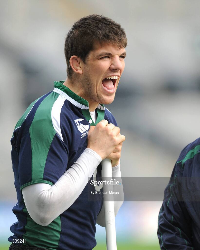 27 February 2009; Lock Donncha O'Callaghan during the Ireland squad Captain's Run ahead of their RBS Six Nations Championship game against England on Saturday. Croke Park, Dublin. Picture credit: Brendan Moran / SPORTSFILE *** Local Caption ***