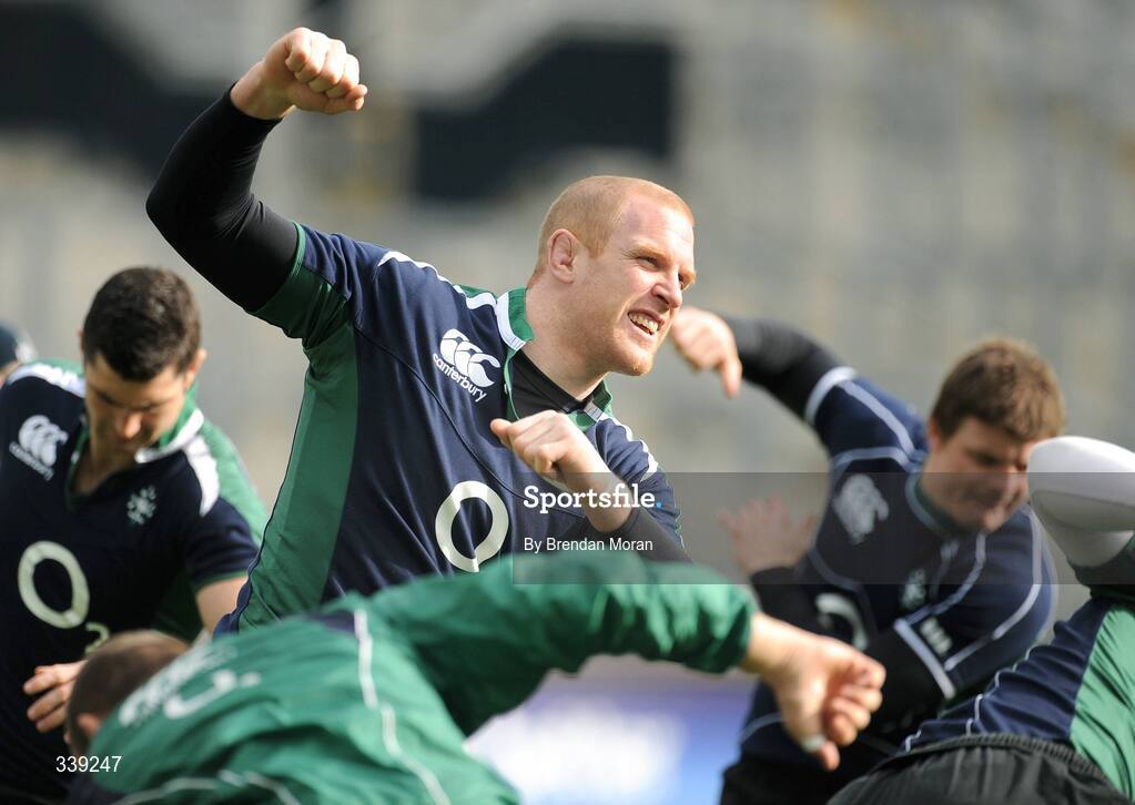 27 February 2009; Lock Paul O'Connell in action during the Ireland squad Captain's Run ahead of their RBS Six Nations Championship game against England on Saturday. Croke Park, Dublin. Picture credit: Brendan Moran / SPORTSFILE *** Local Caption ***