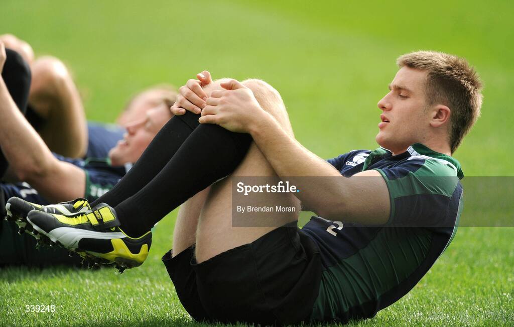 27 February 2009; Winger Luke Fitzgerald during the Ireland squad Captain's Run ahead of their RBS Six Nations Championship game against England on Saturday. Croke Park, Dublin. Picture credit: Brendan Moran / SPORTSFILE *** Local Caption ***