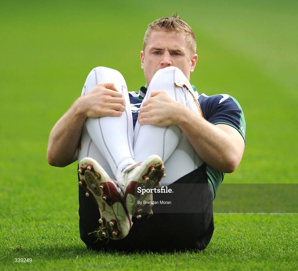 27 February 2009; Flanker Jamie Heaslip in action during the Ireland squad Captain's Run ahead of their RBS Six Nations Championship game against England on Saturday. Croke Park, Dublin. Picture credit: Brendan Moran / SPORTSFILE *** Local Caption ***