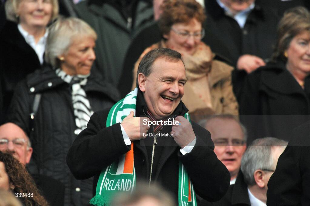 28 February 2009; Martin Cullen TD, Minister for Arts, Sport and Tourism, before the game. RBS Six Nations Rugby Championship, Ireland v England, Croke Park, Dublin. Picture credit: David Maher / SPORTSFILE *** Local Caption ***