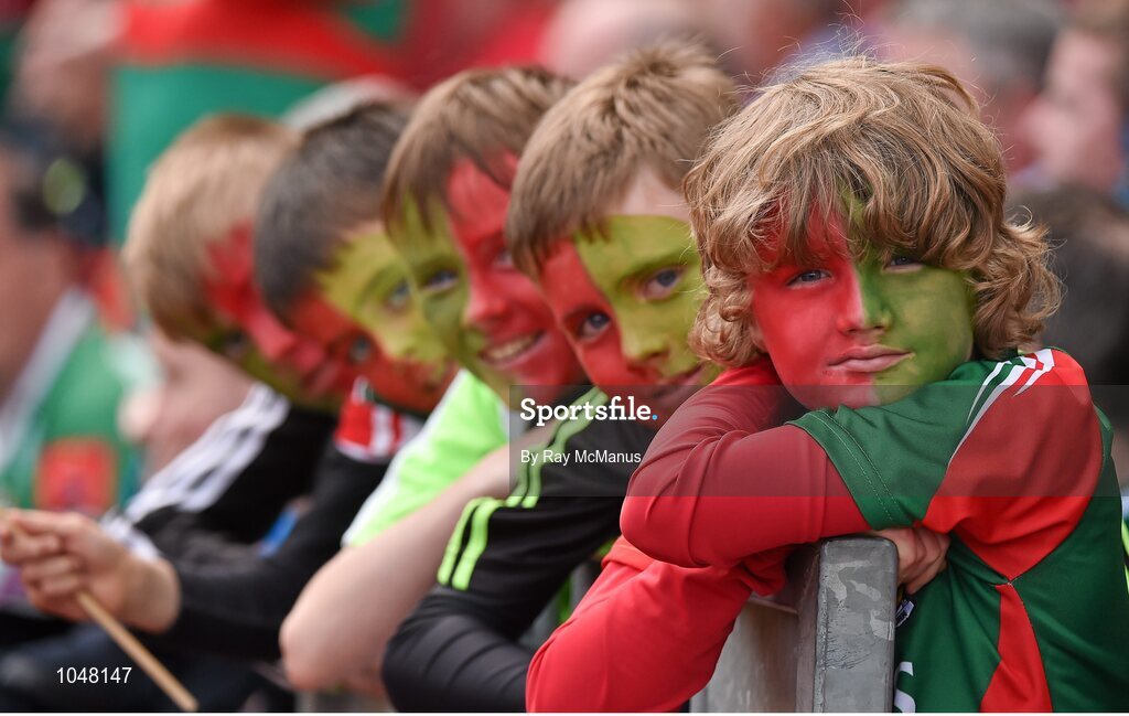 30 August 2015; Mayo supporters during the pre match parade. GAA Football All-Ireland Senior Championship, Semi-Final, Dublin v Mayo, Croke Park, Dublin. Picture credit: Ray McManus / SPORTSFILE