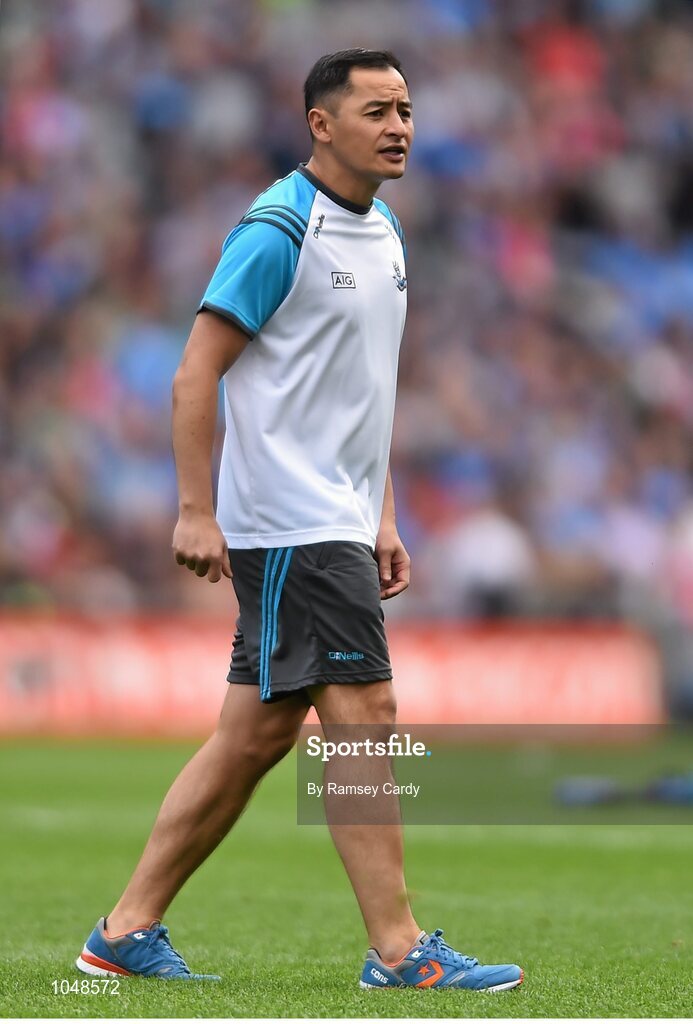 30 August 2015; Jason Sherlock, Dublin backroom team. GAA Football All-Ireland Senior Championship, Semi-Final, Dublin v Mayo, Croke Park, Dublin. Picture credit: Ramsey Cardy / SPORTSFILE