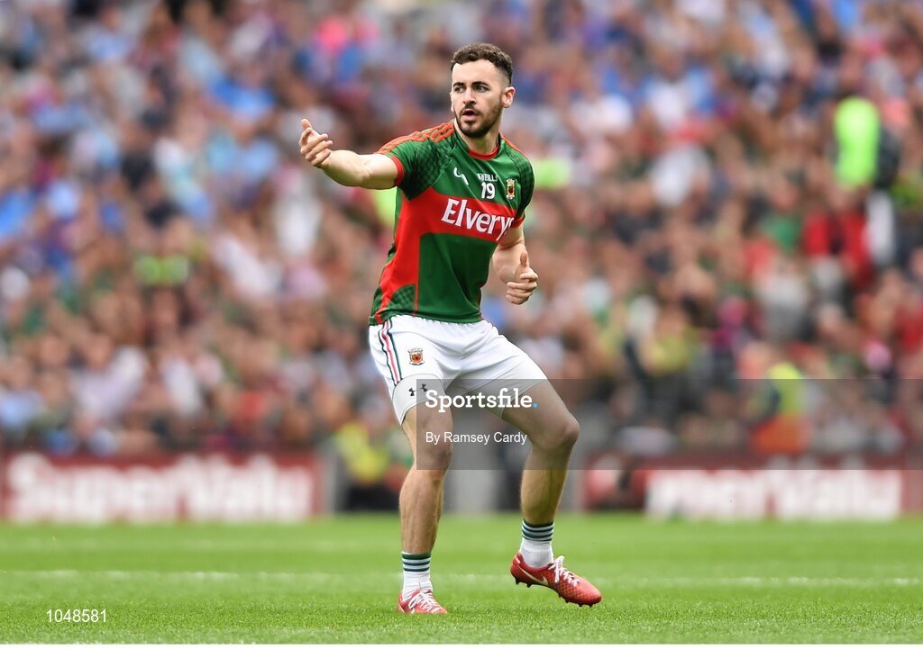 30 August 2015; David Drake, Mayo. GAA Football All-Ireland Senior Championship, Semi-Final, Dublin v Mayo, Croke Park, Dublin. Picture credit: Ramsey Cardy / SPORTSFILE
