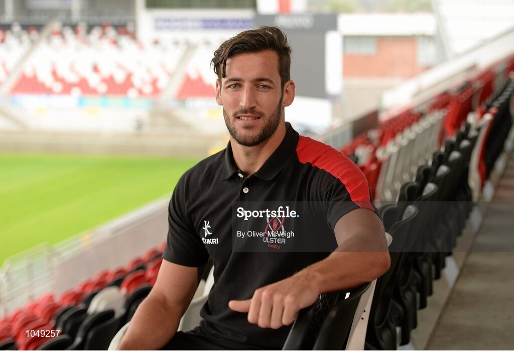 19 August 2015; Ulster's Sam Windsor aftera press conference. Kingspan Stadium, Ravenhill Park, Belfast, Co. Antrim. Picture credit: Oliver McVeigh / SPORTSFILE