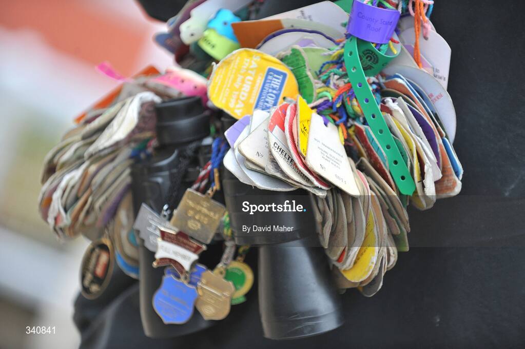 10 March 2009; General view of race goers badges ahead of the opening day of the Cheltenham Racing Festival 2009. Cheltenham Racing Festival - Tuesday, Prestbury Park, Cheltenham, Gloucestershire, England. Picture credit: David Maher / SPORTSFILE