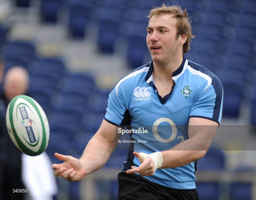 10 March 2009; Flanker Stephen Ferris in action during Ireland rugby squad training. RDS, Dublin. Picture credit: Brendan Moran / SPORTSFILE