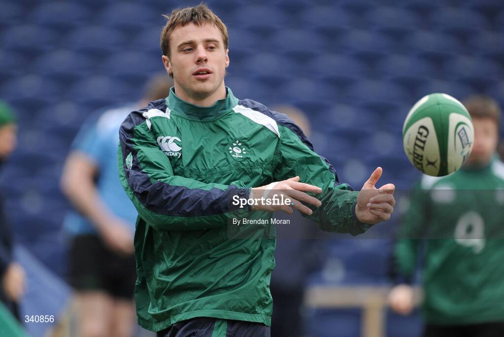10 March 2009; Winger Tommy Bowe in action during Ireland rugby squad training. RDS, Dublin. Picture credit: Brendan Moran / SPORTSFILE