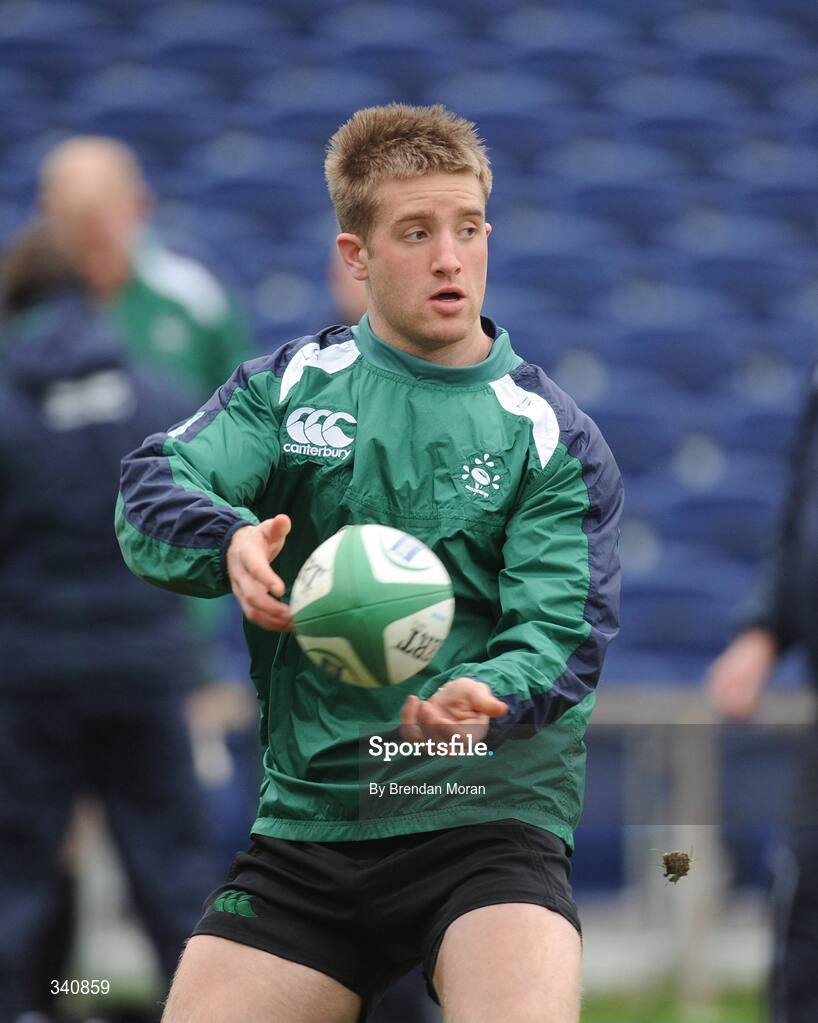 10 March 2009; Centre Luke Fitzgerald in action during Ireland rugby squad training. RDS, Dublin. Picture credit: Brendan Moran / SPORTSFILE