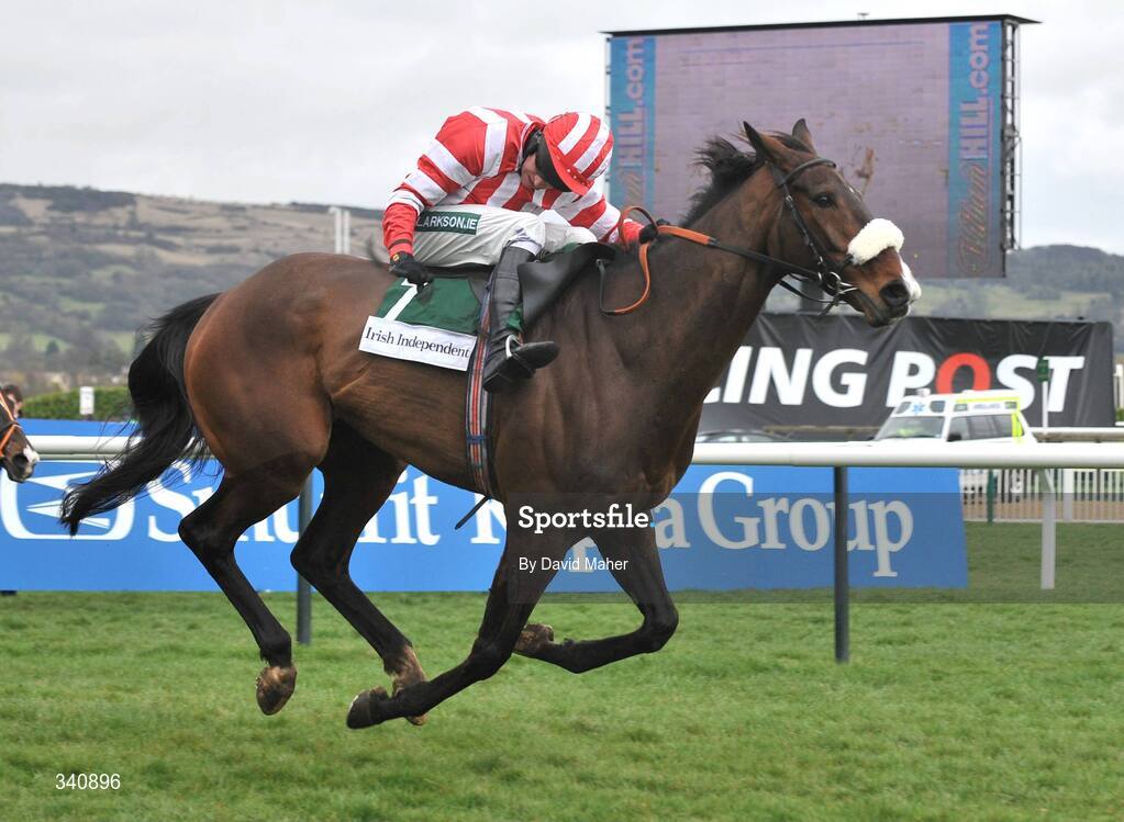 10 March 2009; Forpadydeplasterer, with Barry Geraghty up, on their way to winning the the Irish Independent Arkle Challenge Trophy Chase. Cheltenham Racing Festival, Prestbury Park, Cheltenham, Gloucestershire, England. Picture credit: David Maher / SPORTSFILE