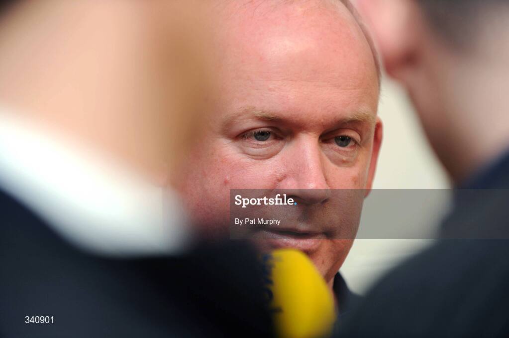 10 March 2009; Ireland head coach Declan Kidney speaking to the media during a press conference ahead of their RBS Six Nations Championship game against Scotland on Saturday. Fitzpatrick's Castle Hotel, Killiney, Dublin. Picture credit: Pat Murphy / SPORTSFILE