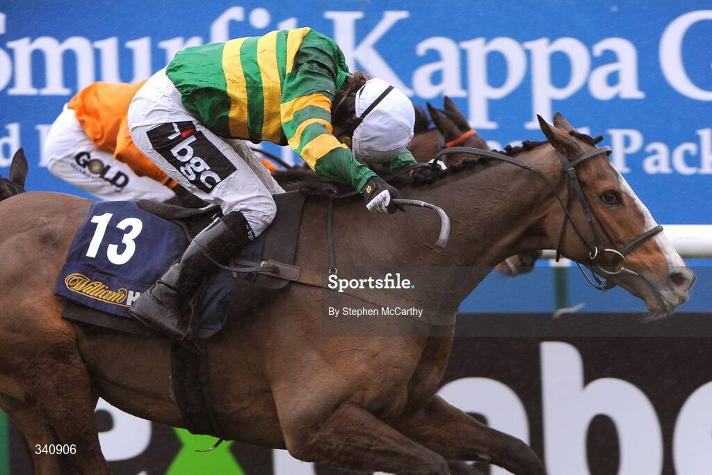 10 March 2009; Wichita Lineman, with Tony McCoy up, wins the William Hill Trophy Handicap Chase, from eventual second Maljimar, with Dayrl Jacob up. Cheltenham Racing Festival, Prestbury Park, Cheltenham, Gloucestershire, England. Picture credit: Stephen McCarthy / SPORTSFILE