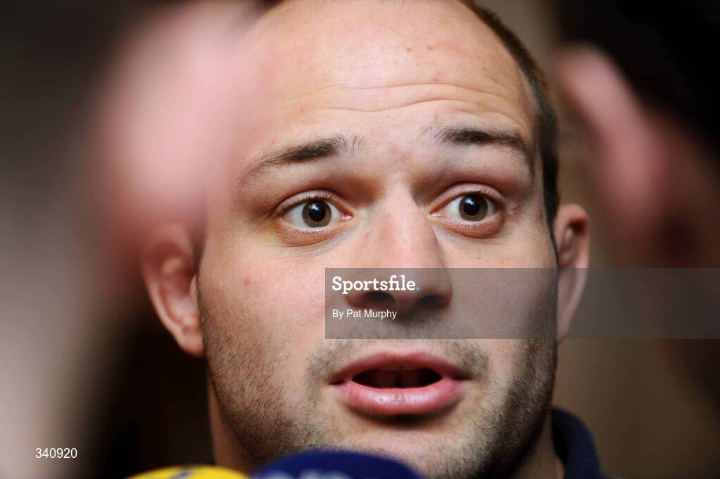 10 March 2009; Ireland's Rory Best speaking to the media during a press conference ahead of their RBS Six Nations Championship game against Scotland on Saturday. Fitzpatrick's Castle Hotel, Killiney, Dublin. Picture credit: Pat Murphy / SPORTSFILE