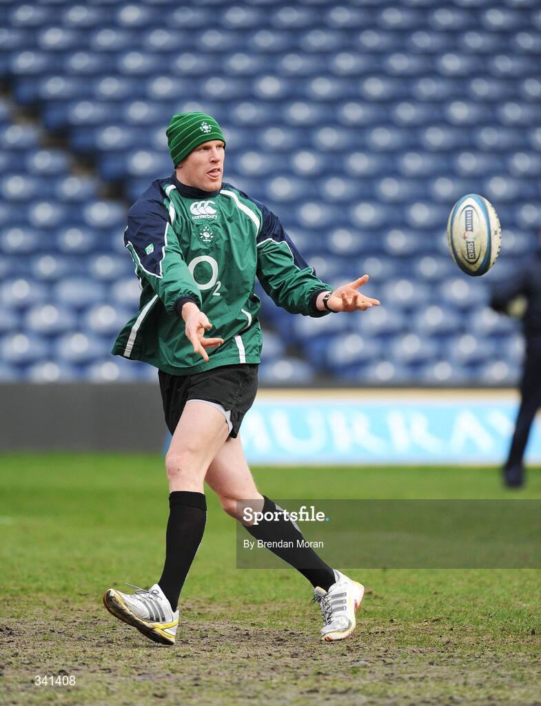 13 March 2009; Paul O'Connell in action during the Ireland Rugby Squad Captain's Run ahead of their RBS Six Nations Championship game against Scotland on Saturday. Murrayfield Stadium, Edinburgh, Scotland. Picture credit: Brendan Moran / SPORTSFILE