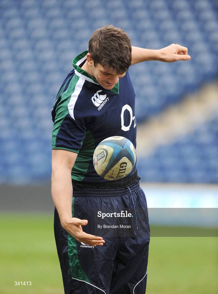 13 March 2009; Donncha O'Callaghan in action during the Ireland Rugby Squad Captain's Run ahead of their RBS Six Nations Championship game against Scotland on Saturday. Murrayfield Stadium, Edinburgh, Scotland. Picture credit: Brendan Moran / SPORTSFILE