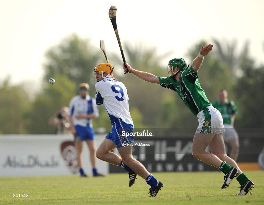 14 March 2009; Keith Raymond, Connacht, in action against Henry Shefflin, Leinster. M Donnelly Interprovincial Hurling Final presented by Etihad Airways, Leinster v Connacht, Ghantoot Racing and Polo Club, Abu Dhabi, United Arab Emirates. Picture credit: Ray McManus / SPORTSFILE