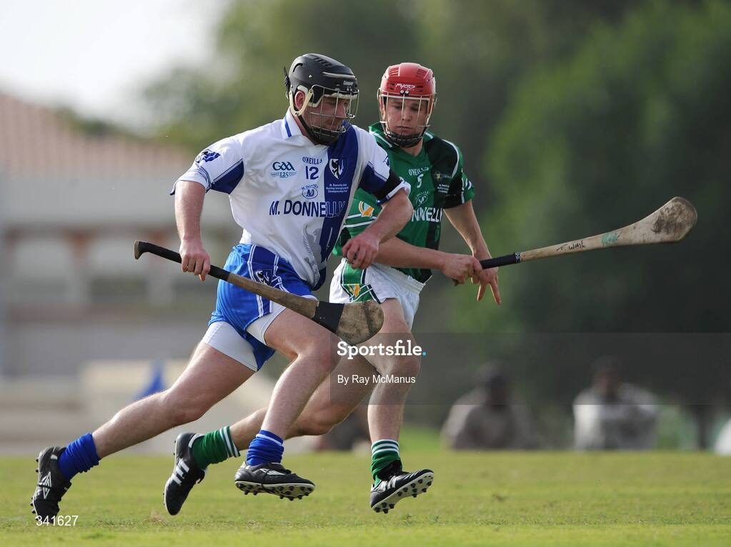 14 March 2009; Kevin Hooban, Connacht in action against Tommy Walsh, Leinster. M Donnelly Interprovincial Hurling Final presented by Etihad Airways, Leinster v Connacht, Ghantoot Racing and Polo Club, Abu Dhabi, United Arab Emirates. Picture credit: Ray McManus / SPORTSFILE