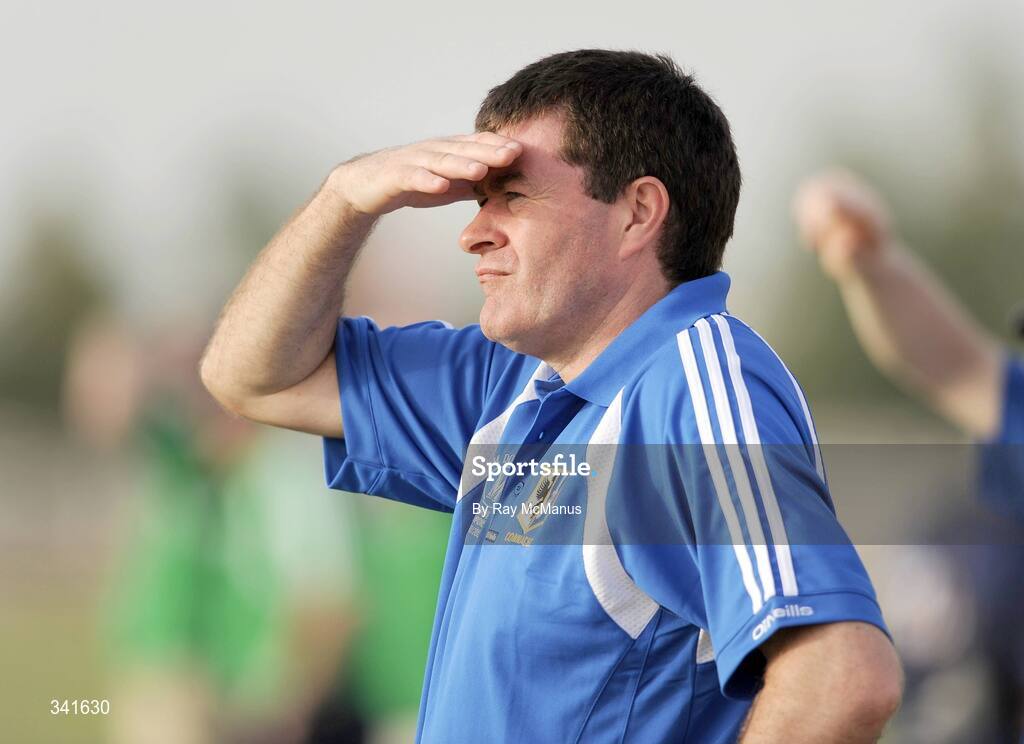 14 March 2009; Connacht manager John McIntyre watches the last few minutes of the game. M Donnelly Interprovincial Hurling Final presented by Etihad Airways, Leinster v Connacht, Ghantoot Racing and Polo Club, Abu Dhabi, United Arab Emirates. Picture credit: Ray McManus / SPORTSFILE