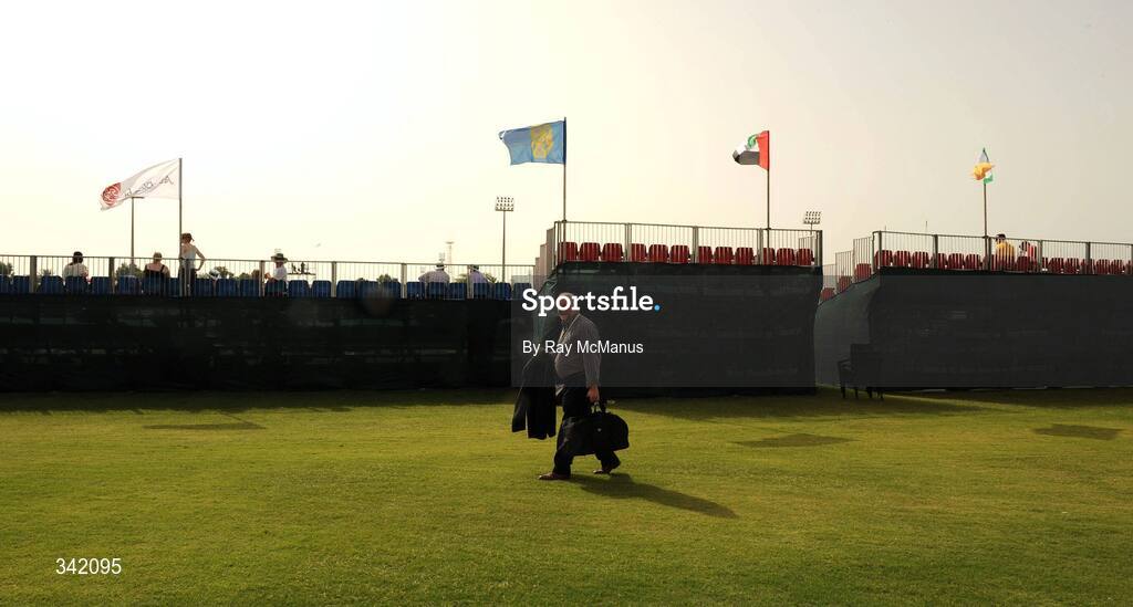 14 March 2009; Sponsor Martin Donnelly arrives for the game. M Donnelly Interprovincial Hurling Final presented by Etihad Airways, Leinster v Connacht, Ghantoot Racing and Polo Club, Abu Dhabi, United Arab Emirates. Picture credit: Ray McManus / SPORTSFILE
