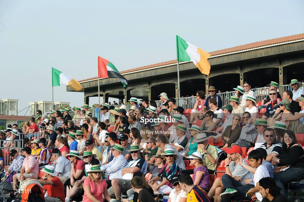 14 March 2009; A section of the large crowd of supporters who watched the game. M Donnelly Interprovincial Hurling Final presented by Etihad Airways, Leinster v Connacht, Ghantoot Racing and Polo Club, Abu Dhabi, United Arab Emirates. Picture credit: Ray McManus / SPORTSFILE