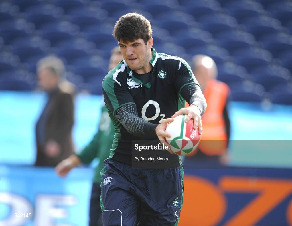 17 March 2009; Ireland's Donncha O'Callaghan in action during rugby squad training ahead of their RBS Six Nations Championship game against Wales on Saturday. RDS, Dublin. Picture credit: Brendan Moran / SPORTSFILE